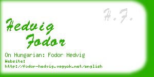 hedvig fodor business card